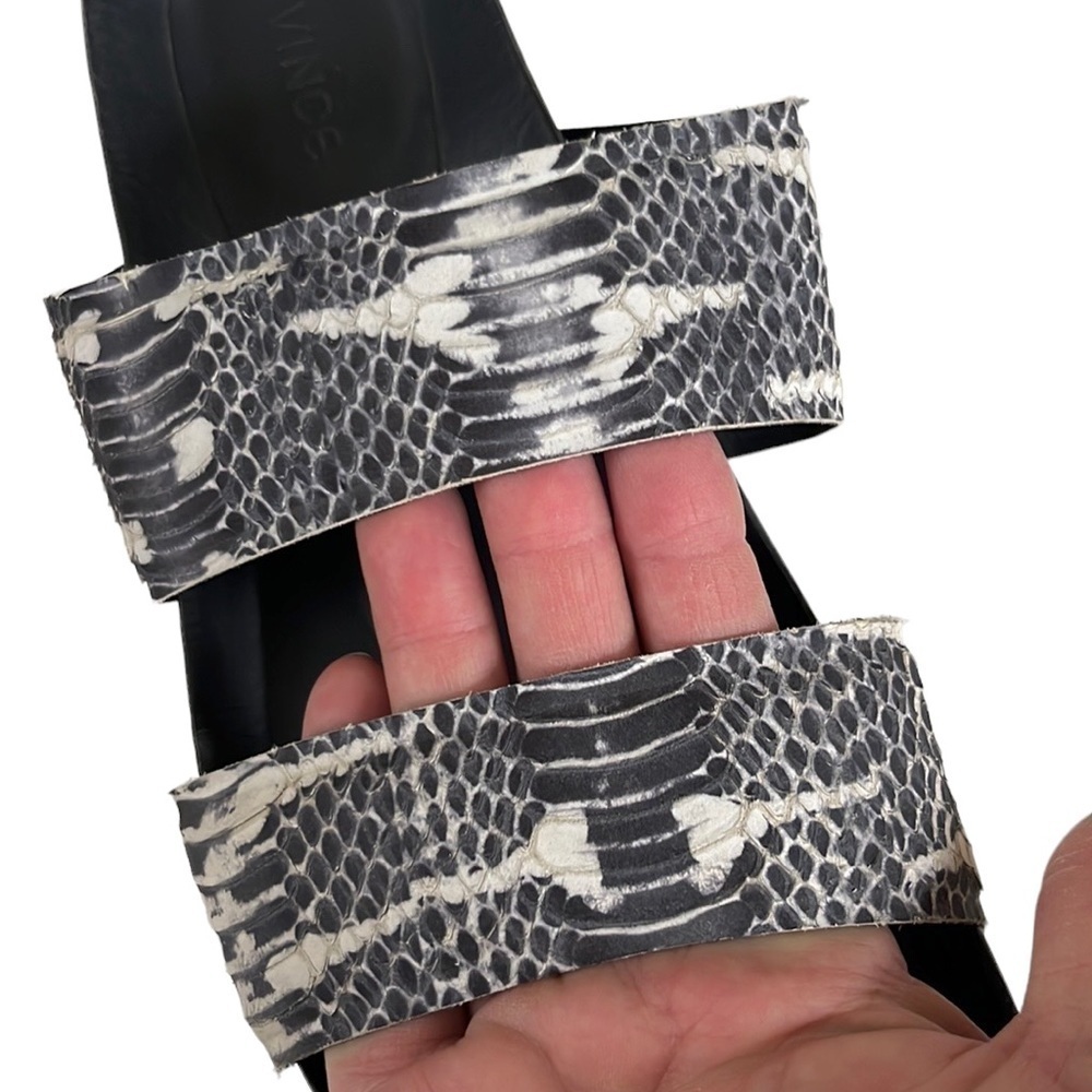 Vince Orion Python Leather Sandals - Picture 6 of 8